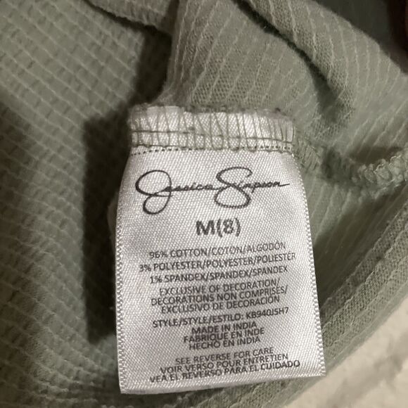 Jessica Simpson Shirt Girls Green Short Sleeve V Neck Pullover Top - Picture 13 of 13